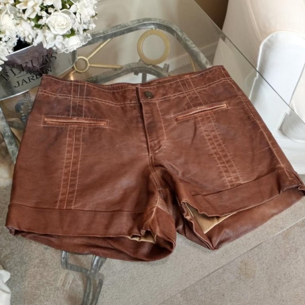 Free People "Faux Leather" Shorts